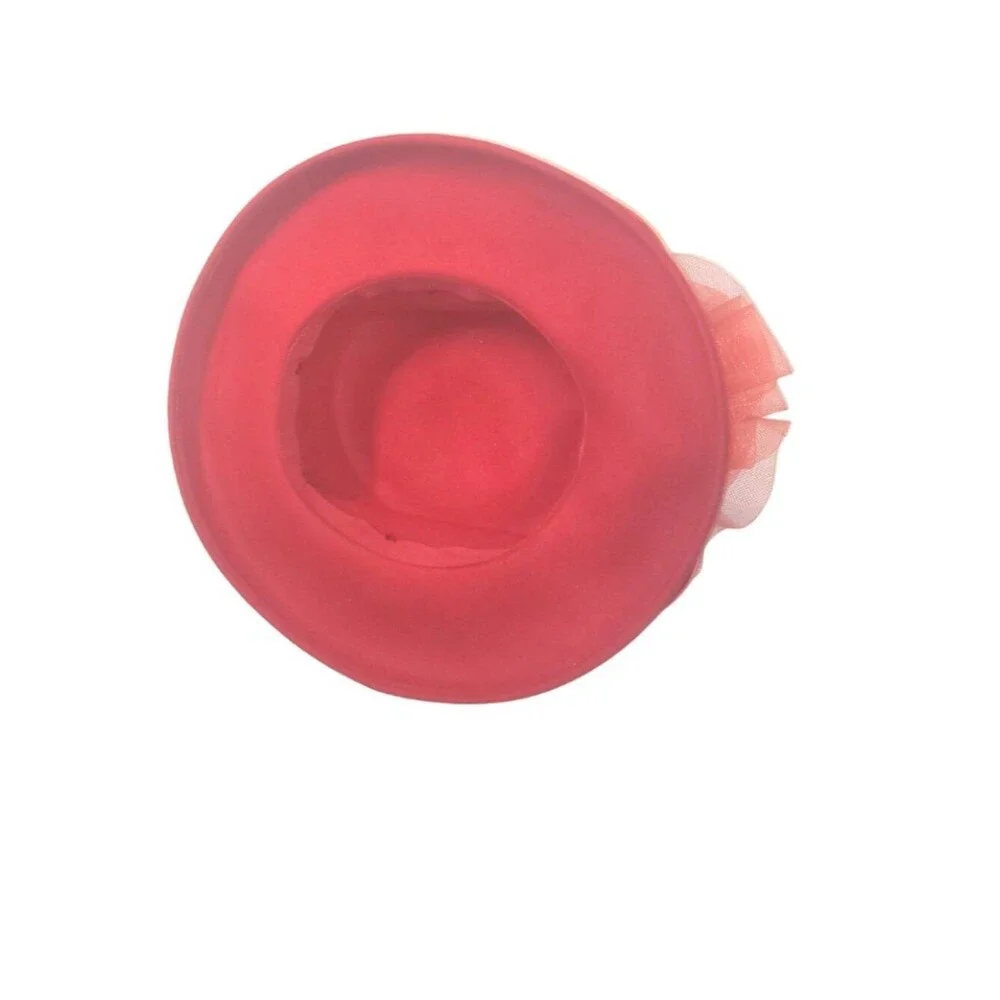 Red Wide Brim Women's Hat.